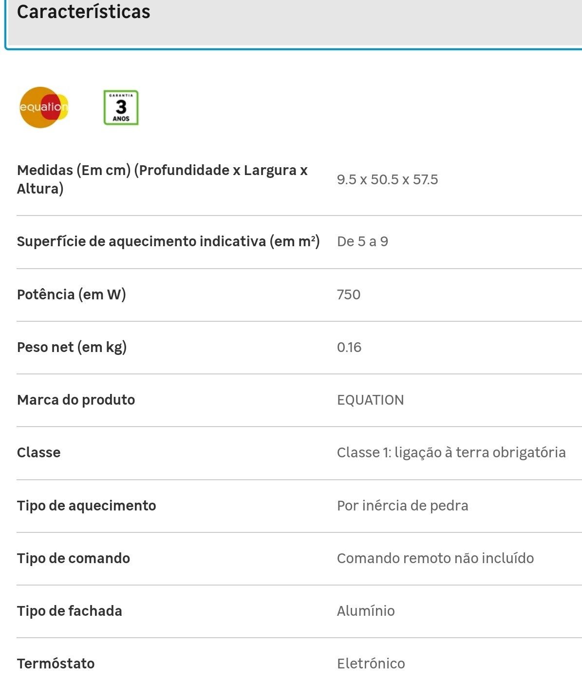 Emissor térmico EQUATION (2 novos)