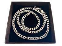 Srebrny Łańcuszek Pancerka Diamentowany 51cm 16g Silver Plated