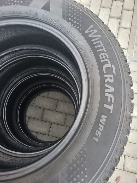 4x Opony Zimowe 215/65/16 Kumho Wintercraft WP51 Bieżnik 6mm