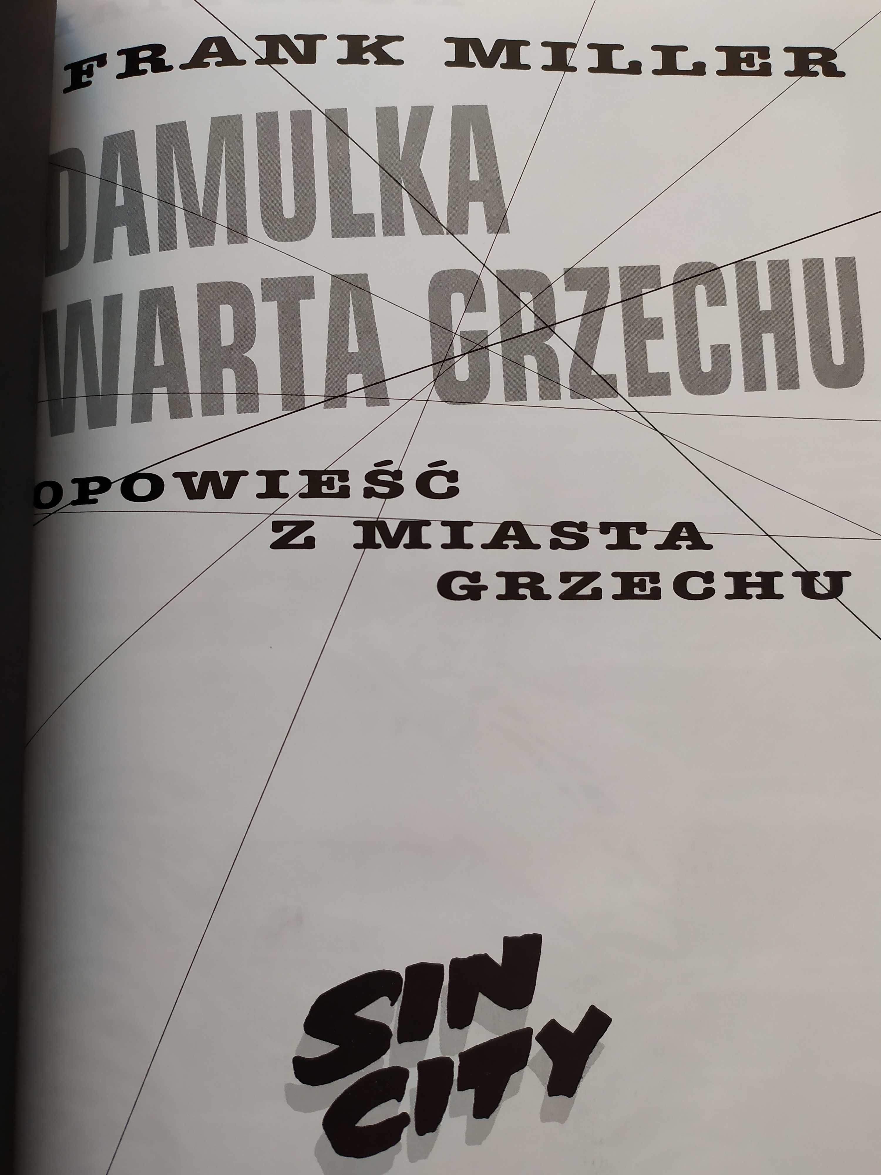 Sin City. Tom 2. Damulka warta grzechu, Frank Miller, komiks, Egmont