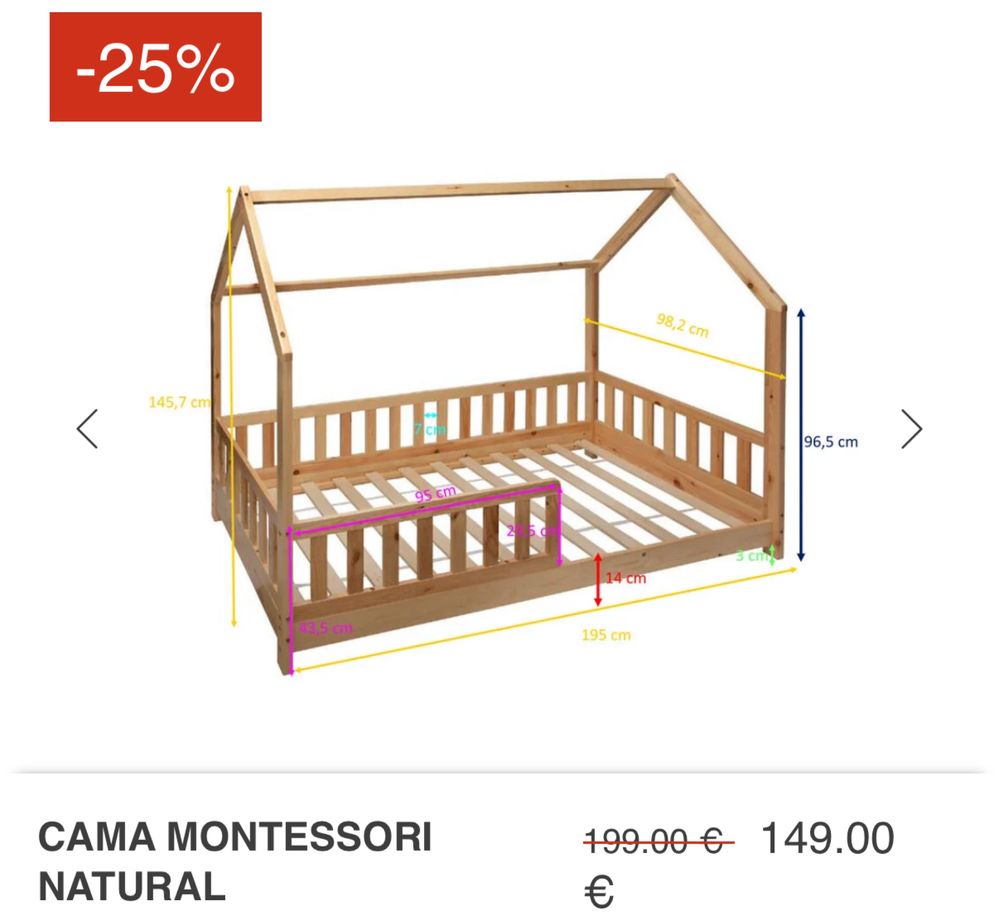 Cama de bebe + colchao