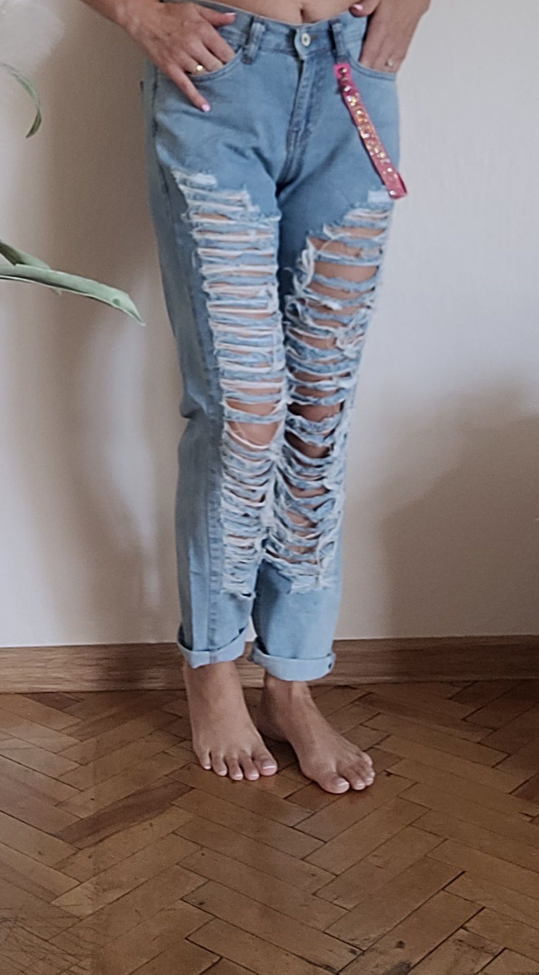 damskie spodnie jeansowe