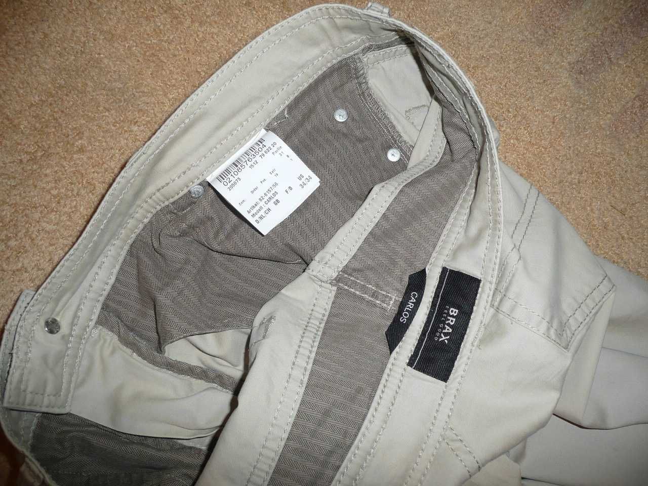Spodnie BRAX W34/L34=45/111cm chinosy materiałowe