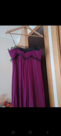 Vestido comprido seda