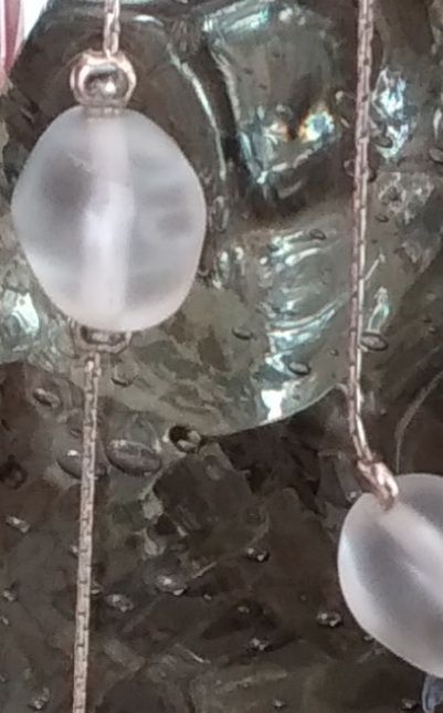 Colar de prata com peças de cristal de quartzo
