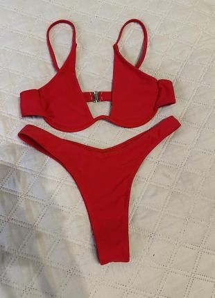 Красный купальник xs