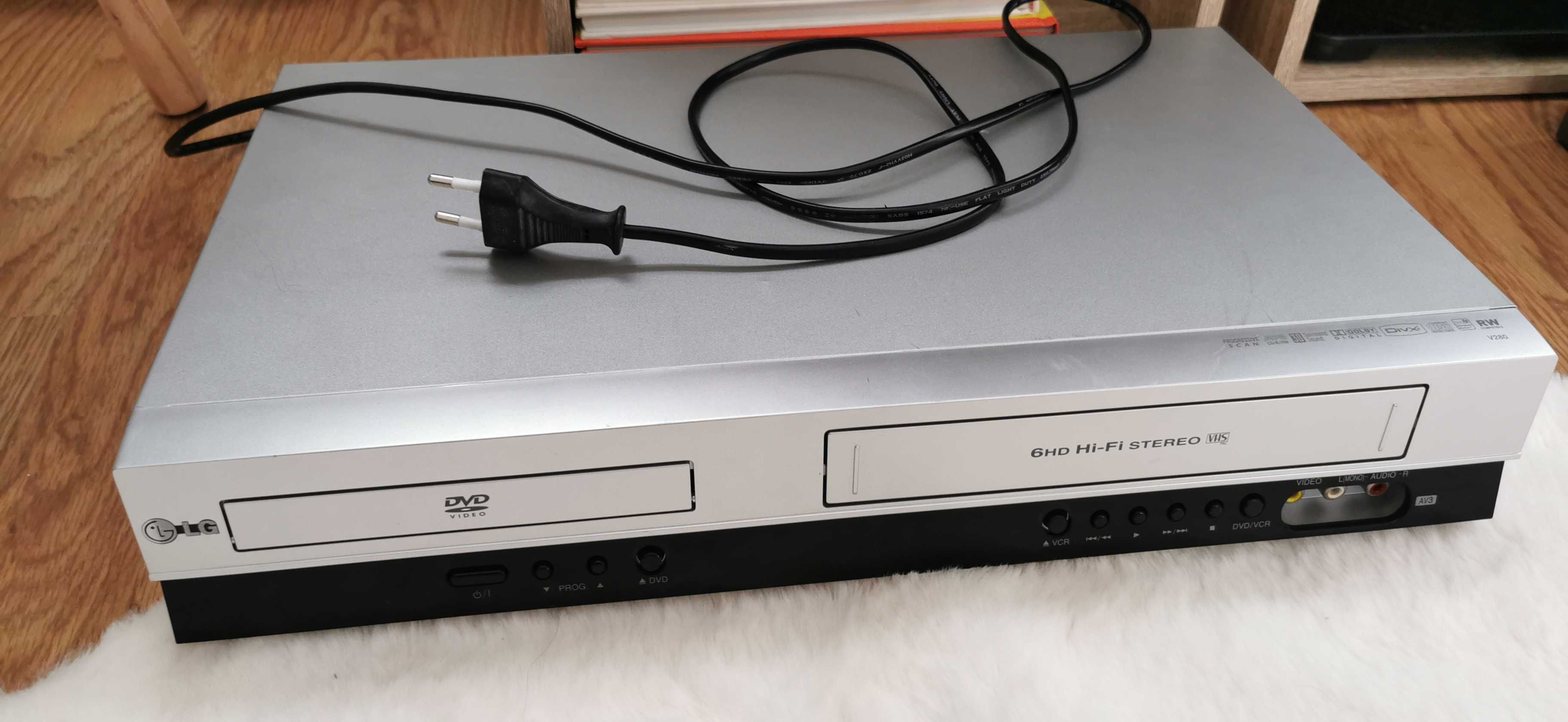 Odtwarzacz DVD + VCR magnetowid VHS LG V280 Combo