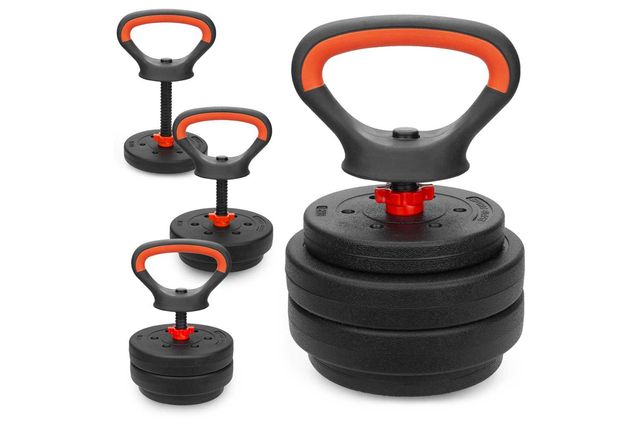 Kettlebell regulowany 7,5kg hantla kettle odważnik kettla zestaw ŁDZ