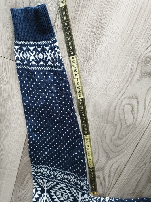 R.L granatowy sweter męski we wzory zimowy święta
