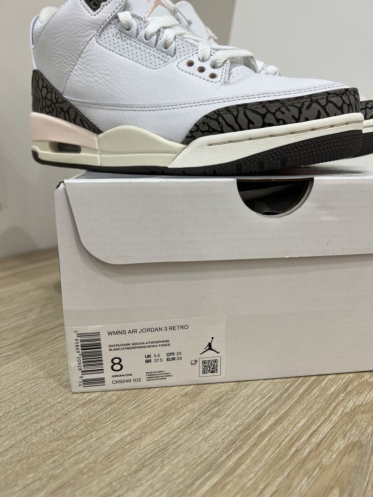 ОРИГИНАЛ Nike Air Jordan 3 Retro Dark Mocha (CK9246-102) 39 EU