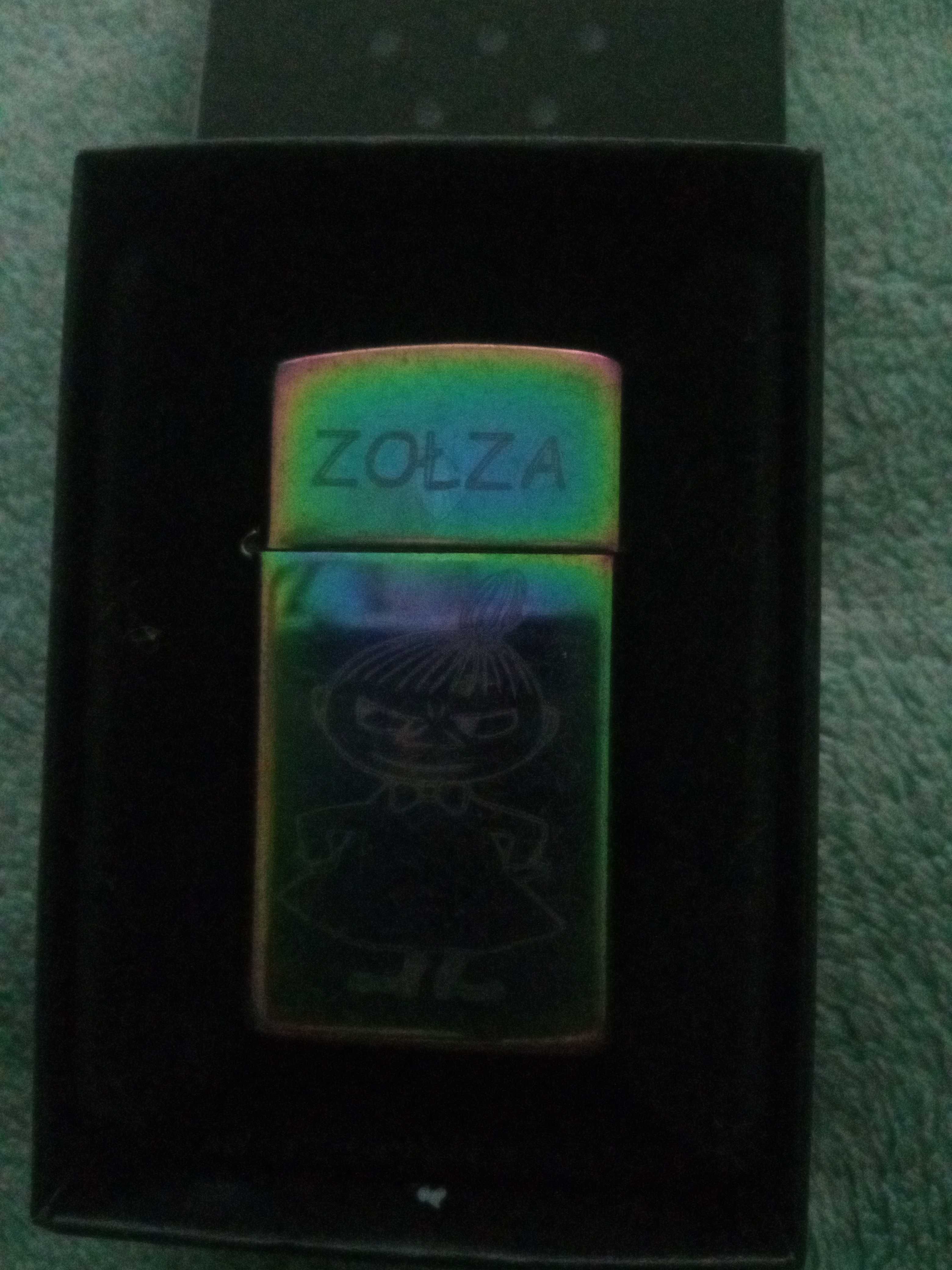 ZIPPO Slim Multi Color Spectrum z grawerunkiem. Polecam!!!