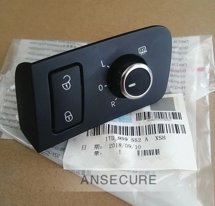 Botão comando espelhos VW Golf Passat Skoda Beetle Seat Audi Polo