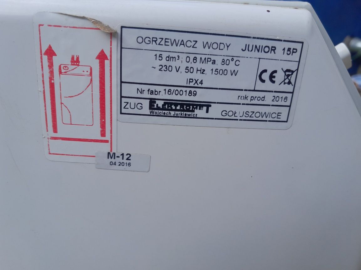 Podgrzewacz wody elektromet junior 15