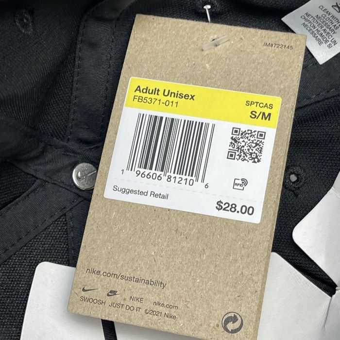 ОРИГІНАЛ Чоловіча Кепка Nike Чорна FB5371-011 з США