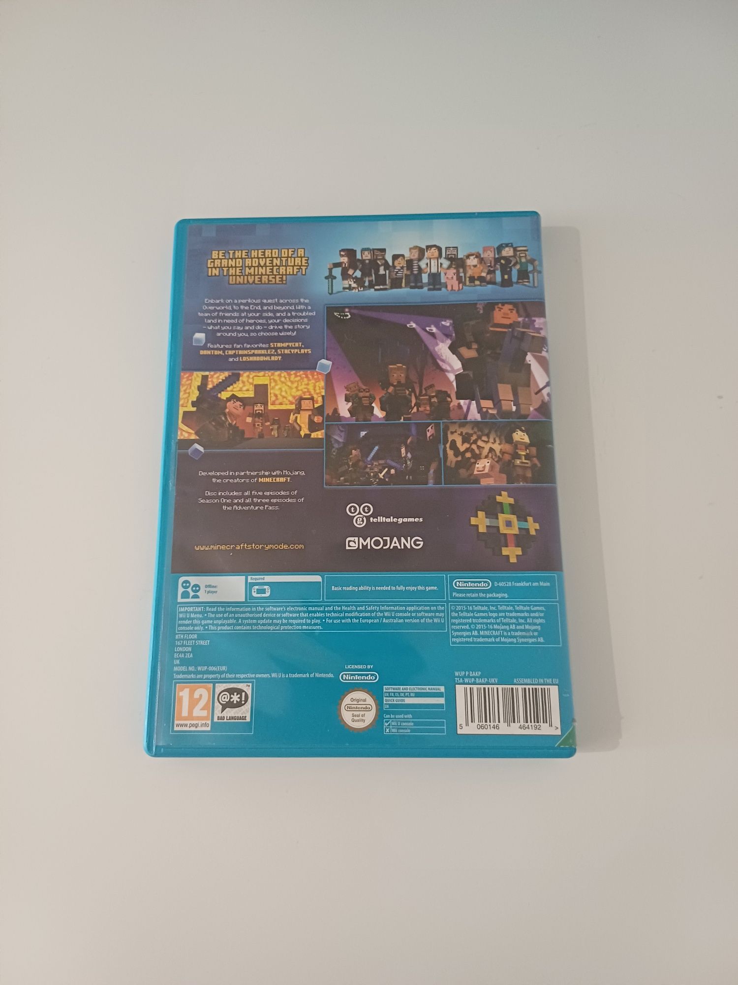 Minecraft Story Mode Nintendo Wii U WiiU angielska
