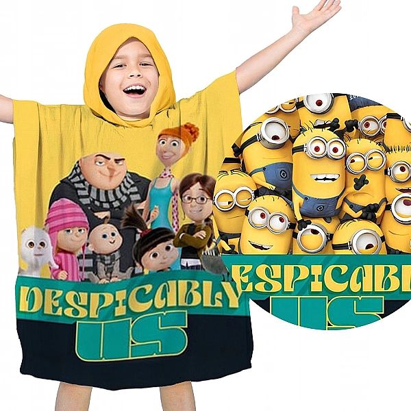 Ręcznik Szybkoschnący Kąpielowy 55x110 Ponczo Dziecięce z Kapturem