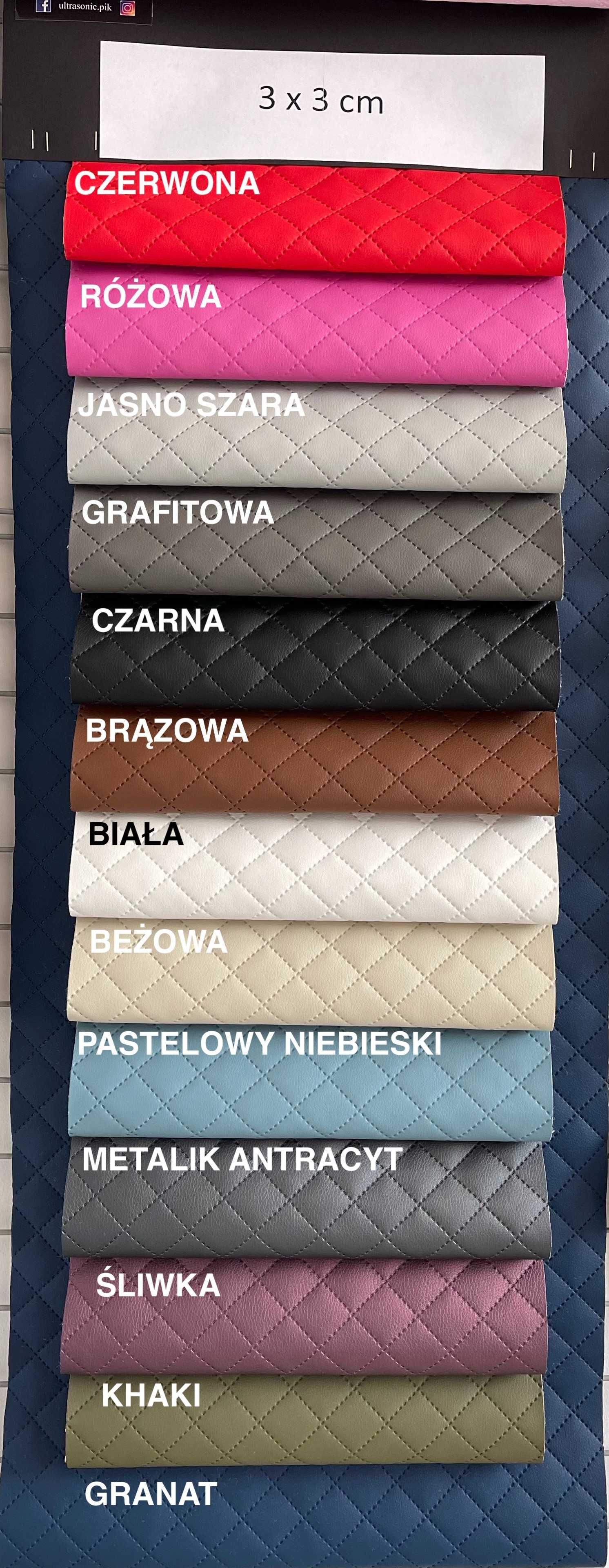 SOFT Eco Eko Skóra Pikowana 3X3 Tkanina Tapicerska MATERIAŁ OBICIOWY