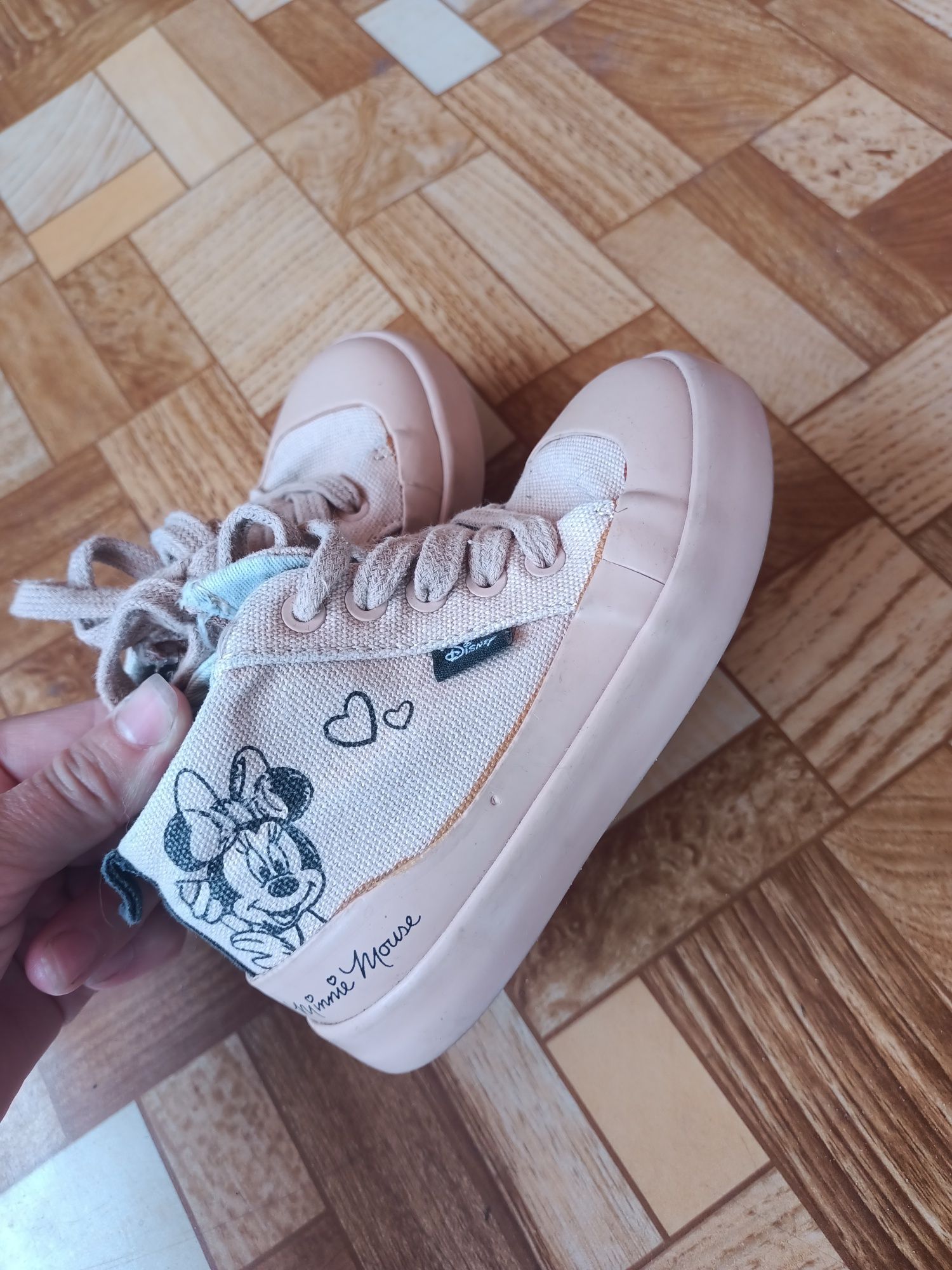 Продам дитячі текстильні макасини кросівки Zara Mini 23 р.