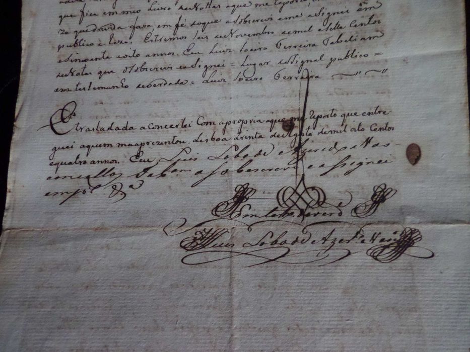 Documento Manuscrito Herdade do Mortal  Ano 1804