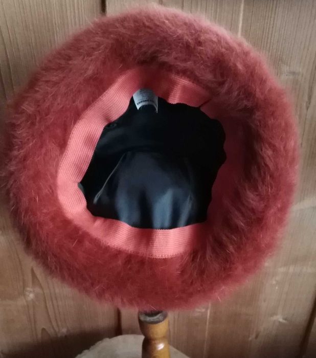 rudy/karmelowy  Kapelusz/bucket ANGORA j.nowy made in Poland r.55