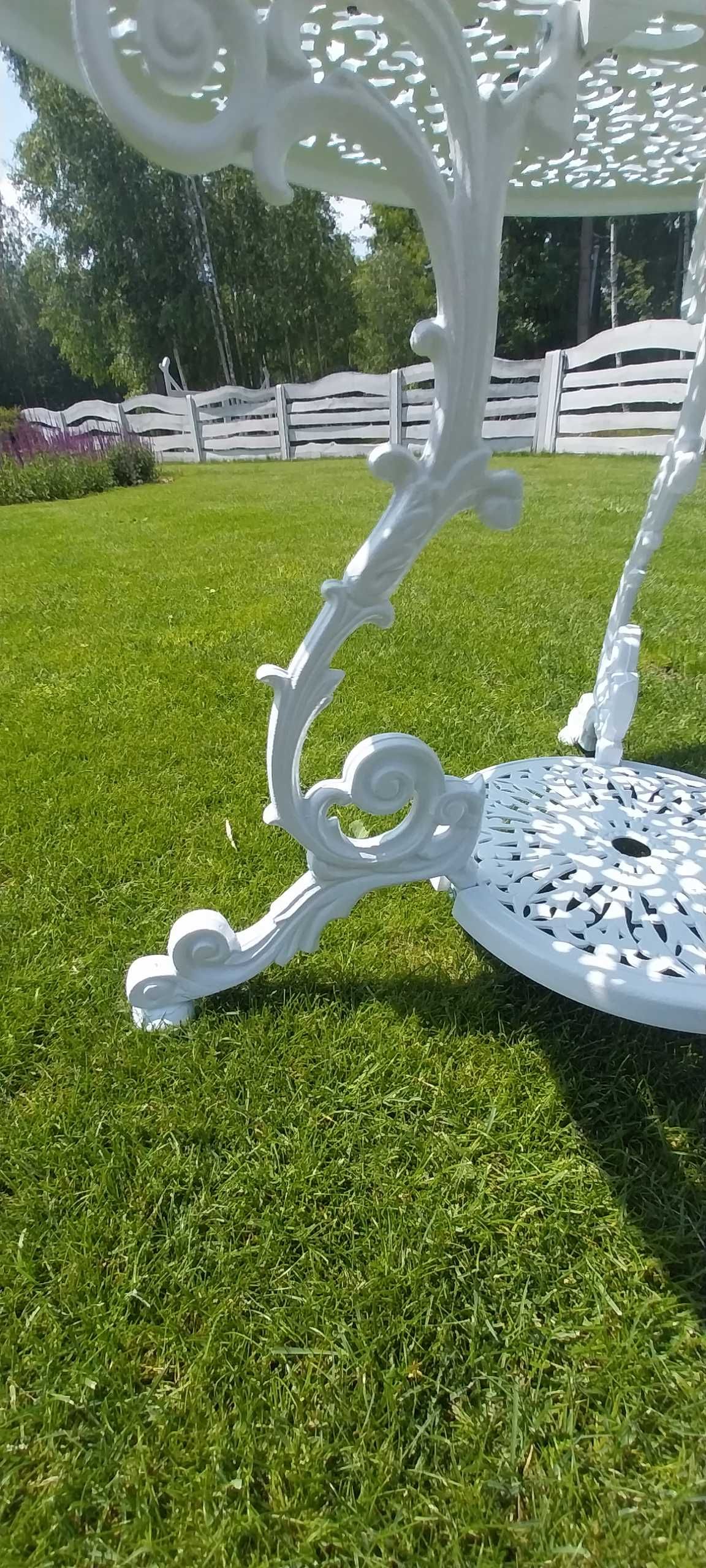 Barokowy komplet mebli ogrodowych aluminium profesjonalnie odnowione