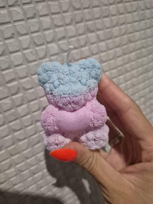 Świeczka sojowa miś hand made
