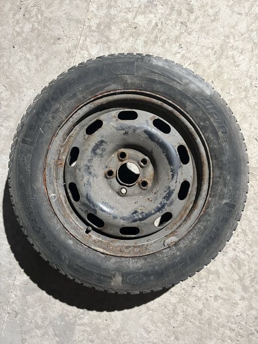 Колеса (диски+резина) продам michelin alpin 5*100 r15 зимня