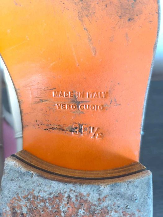 Шкіряні бежеві чоботи челсі з рожевими вставками, 40 розмір, italy