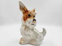 Śliczna ceramiczna figurka psa Steatyt Katowice