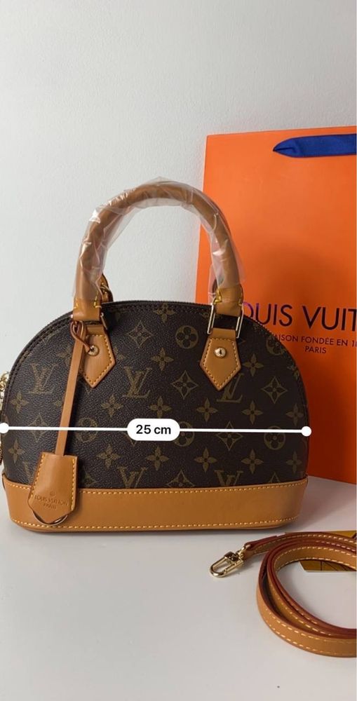 Torebka damska kuferek Louis Vuitton Alma Tote monogram Canvas lv