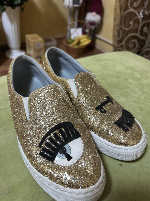 Макасини сліпери сліпони Chiara Ferragni GOLD