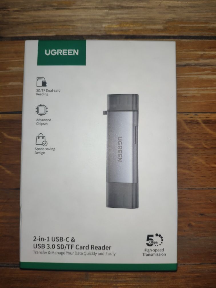 Продам Кардрідер Ugreen  USB 3.0 Type A & Type C в металевому корпусі