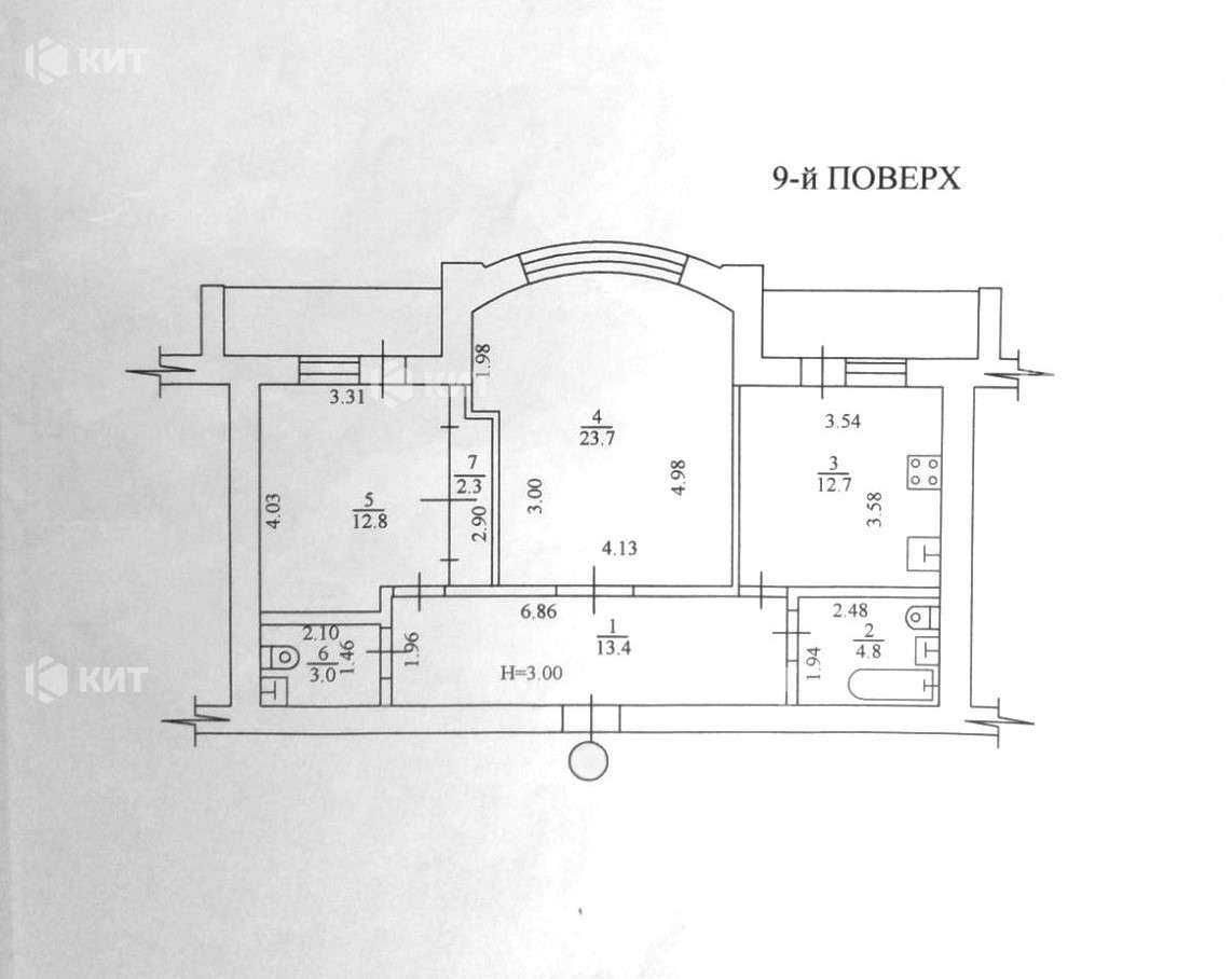 2к. 77м2, Салтівка (Салтовка, Барабашова, Академика Павлова), 123460