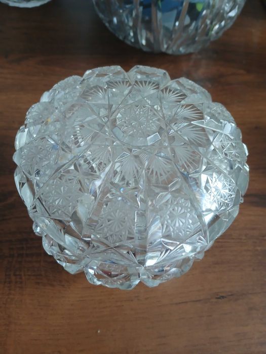 Stara bombonierka kryształowa