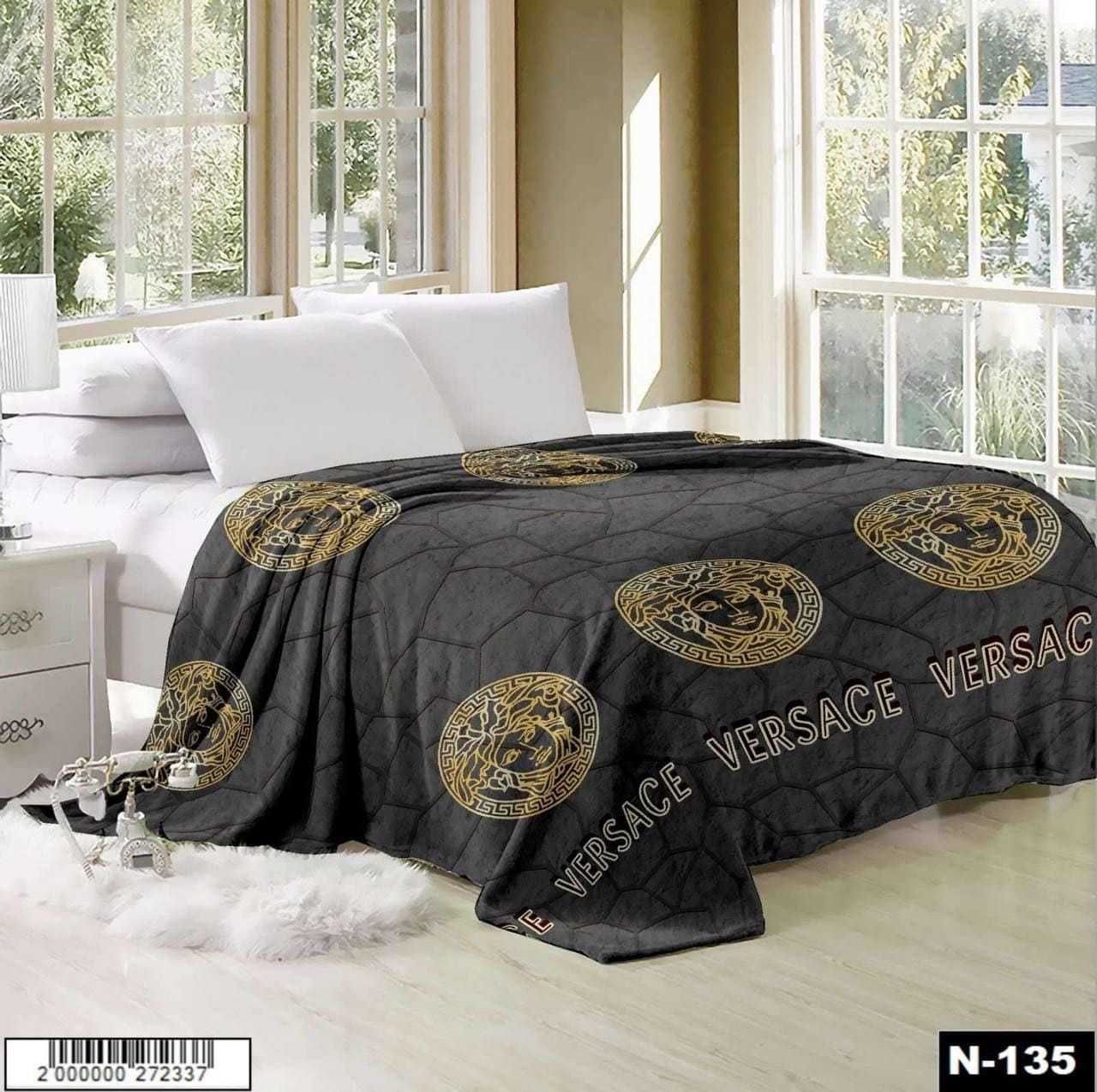 Koc logowane louis vuitton nowość versace jakość premium armani koce