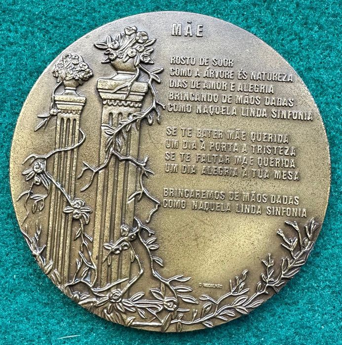 Medalha em bronze dia da mãe