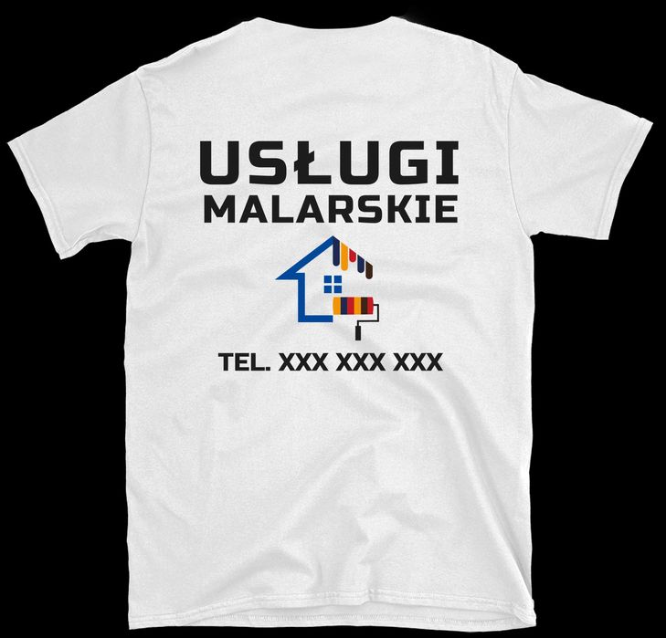 koszulka robocza, koszulka firmowa z nadrukiem usługi malarskie