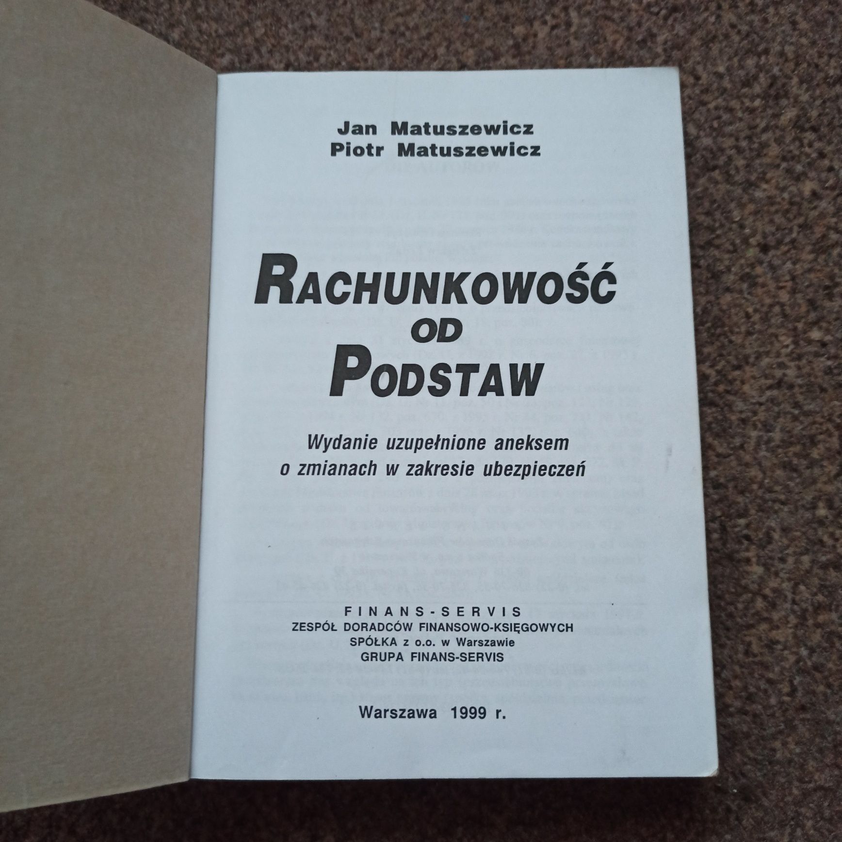 Rachunkowość od Podstaw, wydanie z aneksem 1999