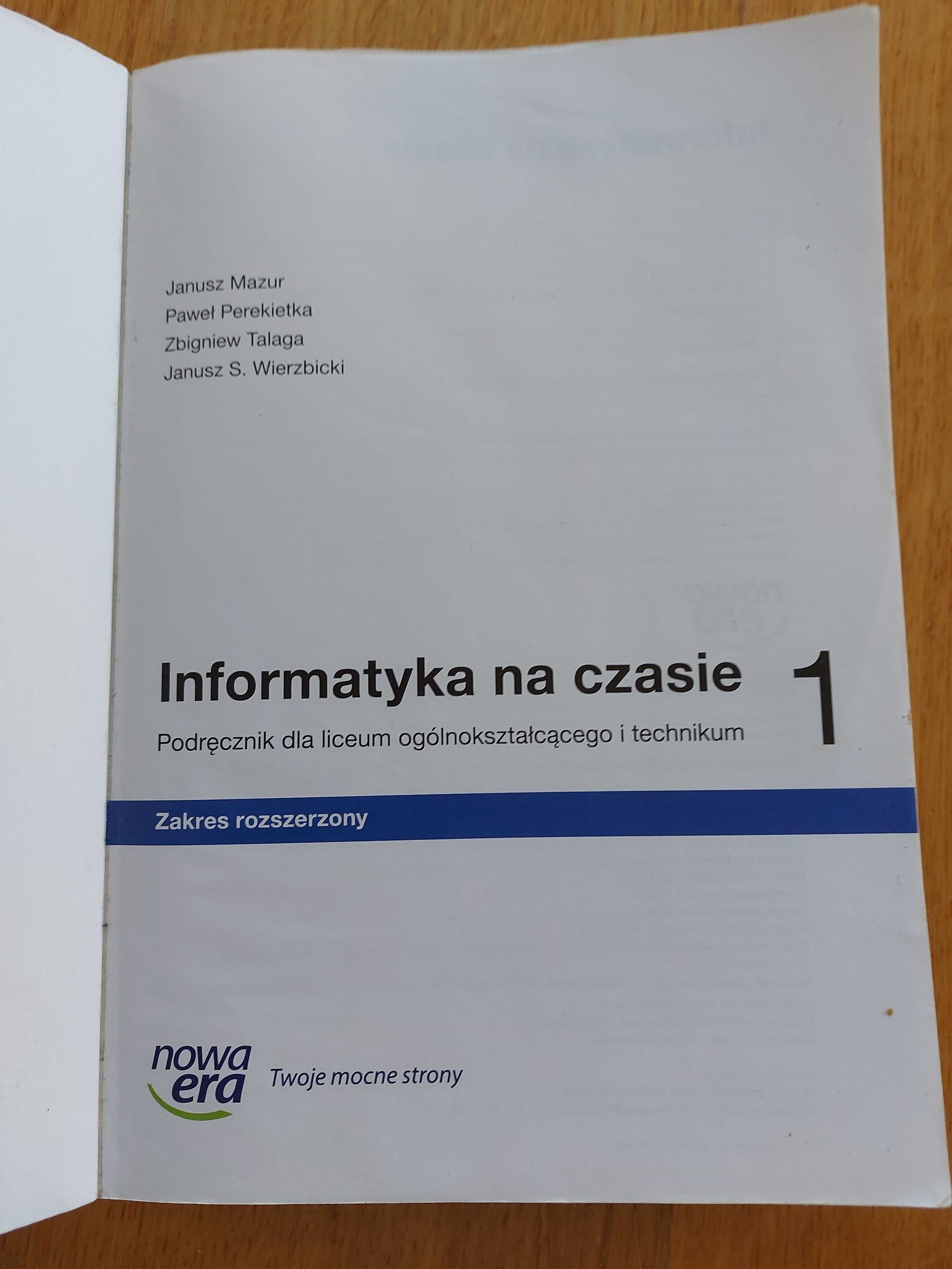 Informatyka na czasie 1 - zakres rozszerzony - Nowa Era