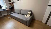 Sofa szara z funkcją spania