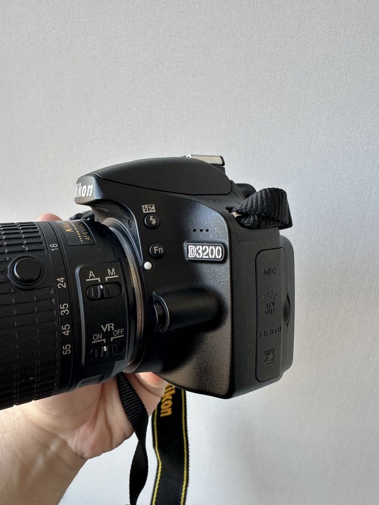 фотоапарат Nikon D3200 з обʼєктивом 18-55 фотоапарат, нікон, комплект