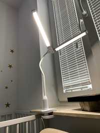 Nowa lampka nocna biurkowa LED elastyczna biała regulowana lampa