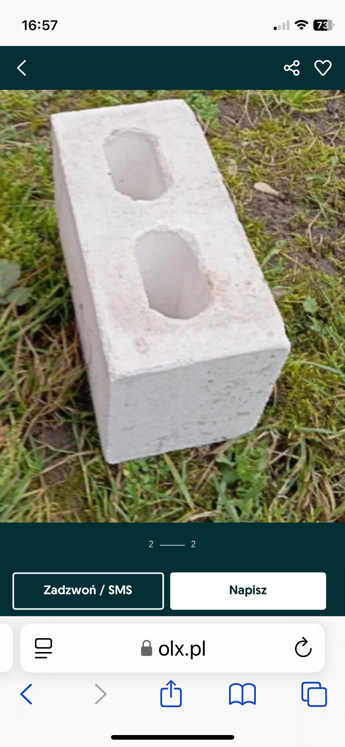 Cegła biała podwójna