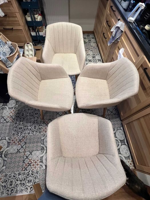 ADSLEV
Krzesło ADSLEV tkanina beżowy/kolor naturalny dąb 4 sztuki