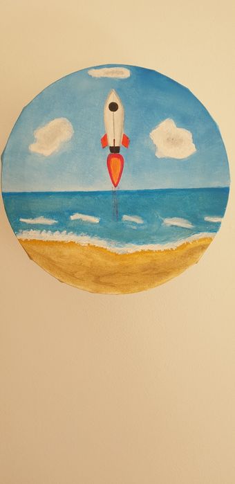 Uma viagem para o espaço numa pintura