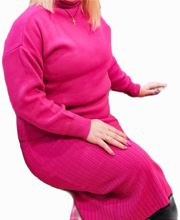 Костюм кофта- лонг+ юпка осінь