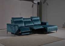 Sofá chaiselongue + 2 relaxs elétricos - FABRICA - NOVO - Varias cores