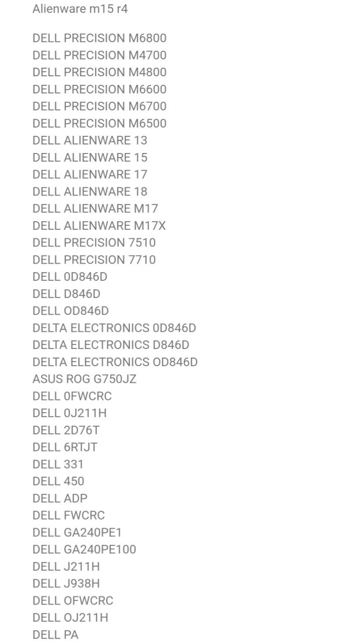 Carregador Dell Alienware 240W