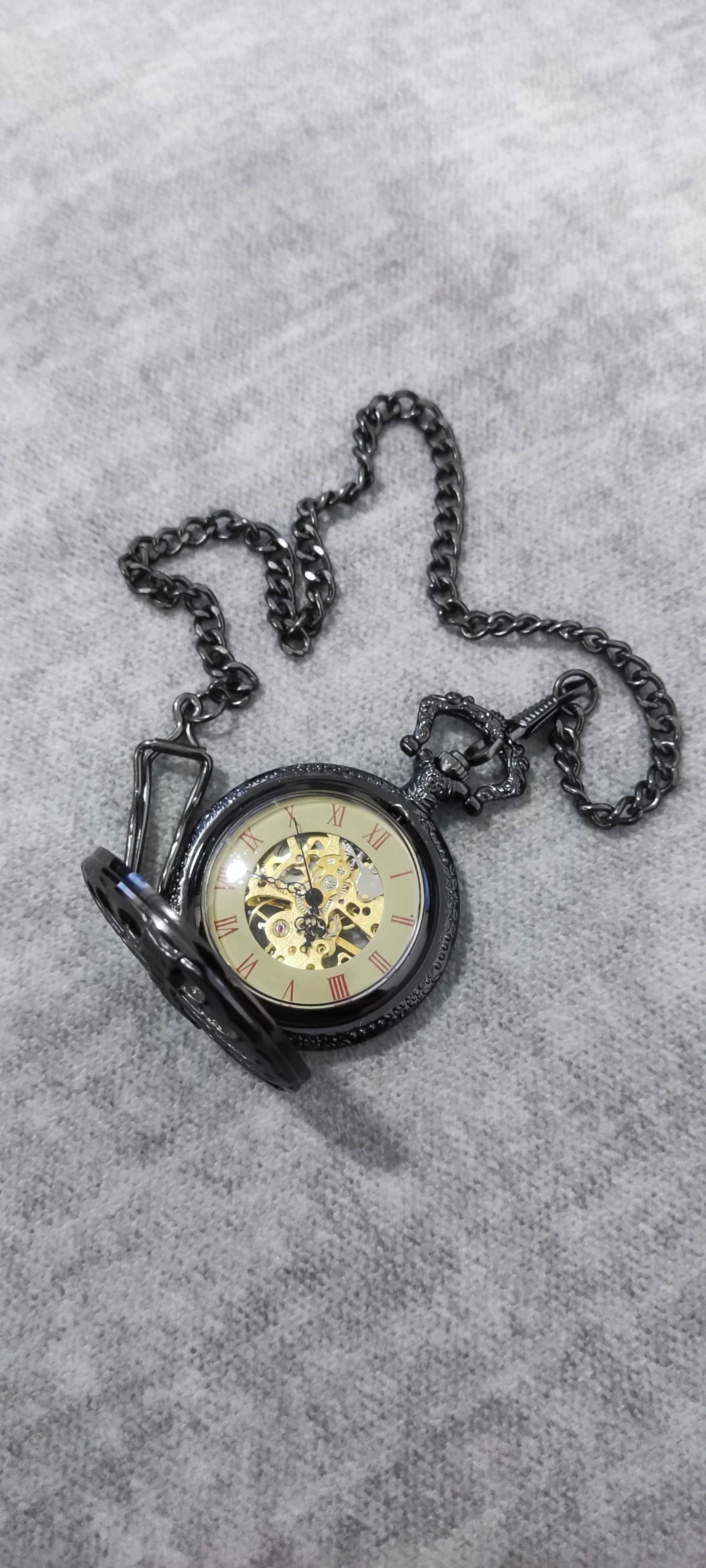 Relógio de Bolso esqueleto escorpião Vintage