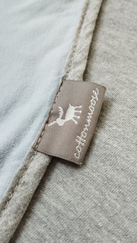 Kocyk Cotton moose szaro-niebieski  100% bawełna